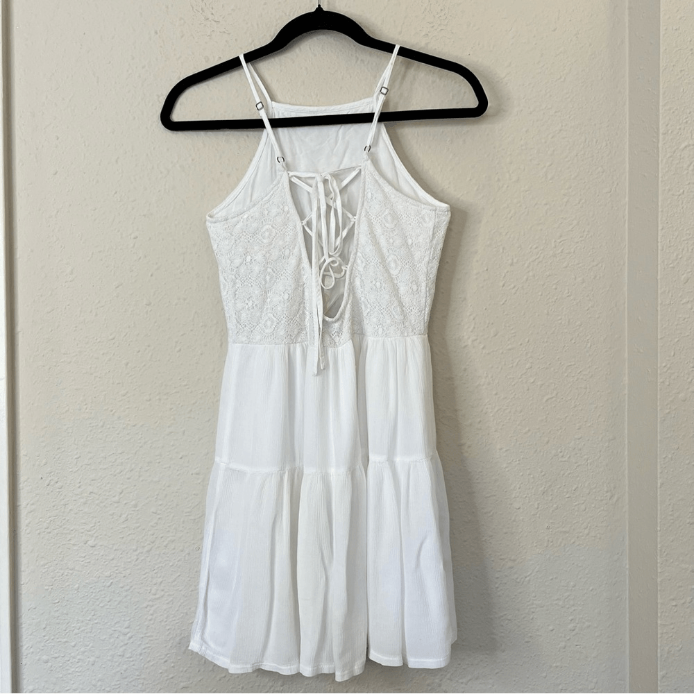 Abercrombie & Fitch Halter Lace-up Back Tiered Fit and Flare Mini Dress Size XS