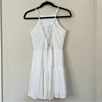 Abercrombie & Fitch Halter Lace-up Back Tiered Fit and Flare Mini Dress Size XS