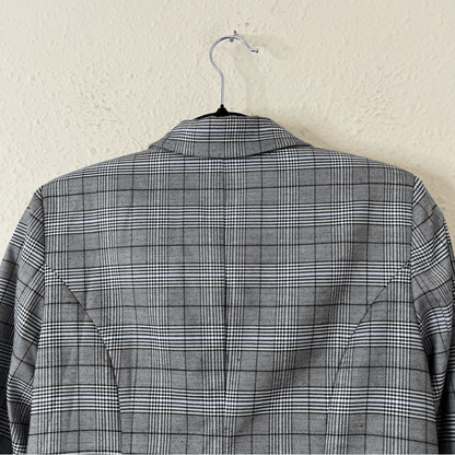 MAJORELLE Rhea Grey Plaid Blazer Size Small