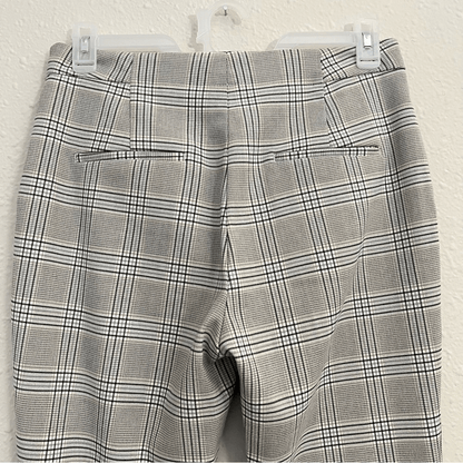 Zara Plaid Ankle Pants in Gray Size Large