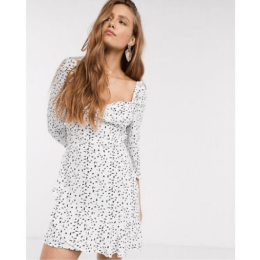 Rahi Stila Confetti Print Sweetheart Mini Dress Size XS