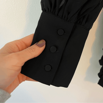 Runaway the Label Black Puff Long Sleeve Mini Dress Size 8