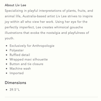 Anthropologie Liv Lee Ruffled Wrap Maxi Skirt NEW Size Small