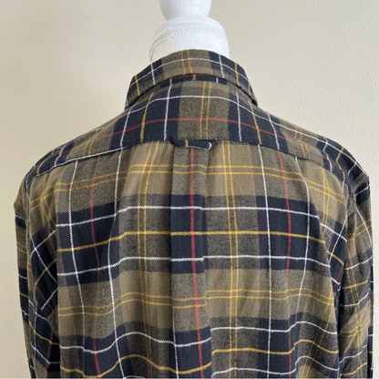 Quince Mens Fleece Plaid Long Sleeve Button Down Shirt Size XL