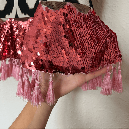 Sachin + Babi Ayran Midi Sequin Tassel Cocktail Dress NEW Size 4 (FLAWED)