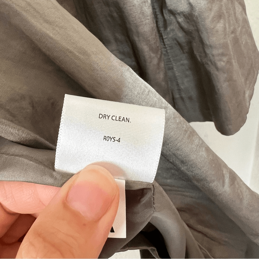 Eileen Fisher Steel Satin Long Blazer Jacket Size Large