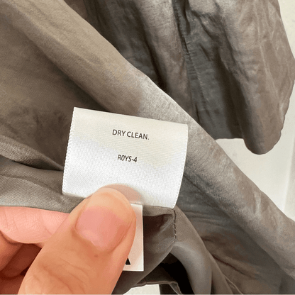 Eileen Fisher Steel Satin Long Blazer Jacket Size Large