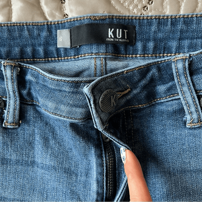 Kut From The Cloth Distressed Jeans Medium Wash Size 6