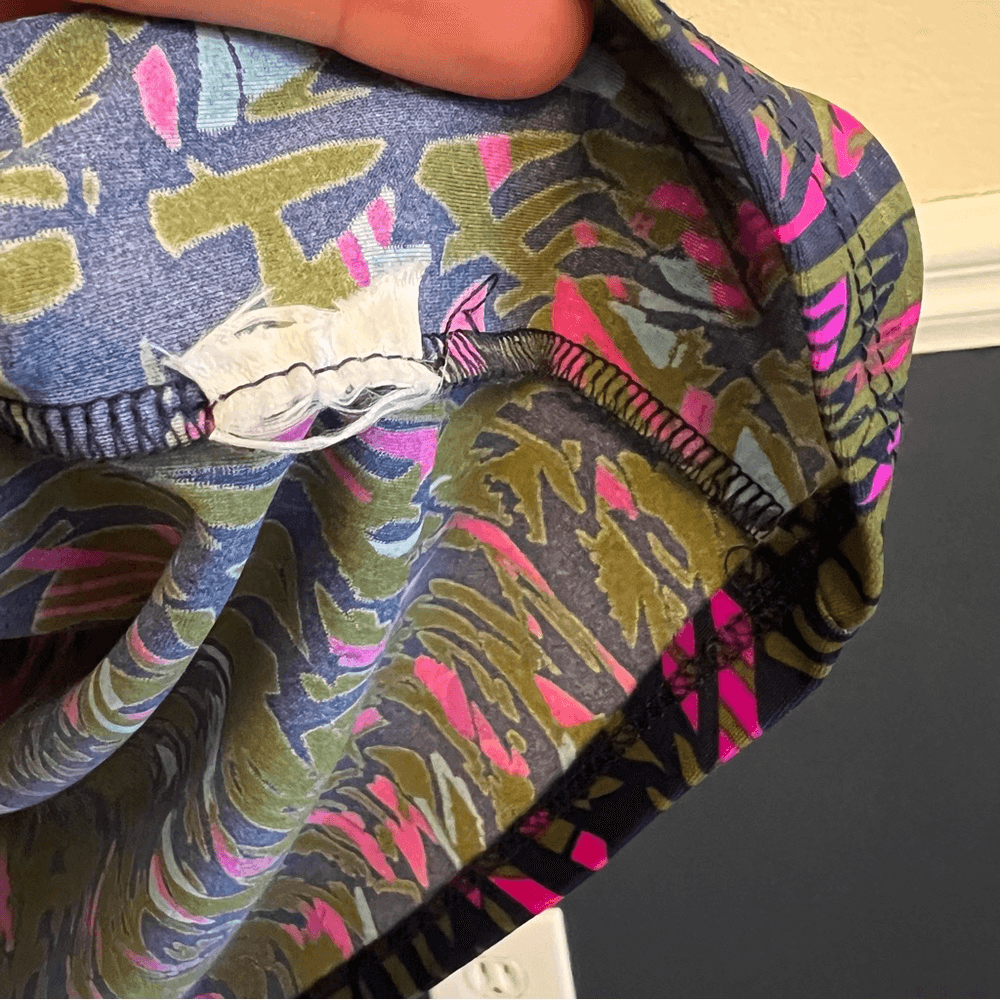 Jude Connally Abstract Feather Short Sleeve Shift Mini Dress Size Large