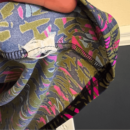 Jude Connally Abstract Feather Short Sleeve Shift Mini Dress Size Large