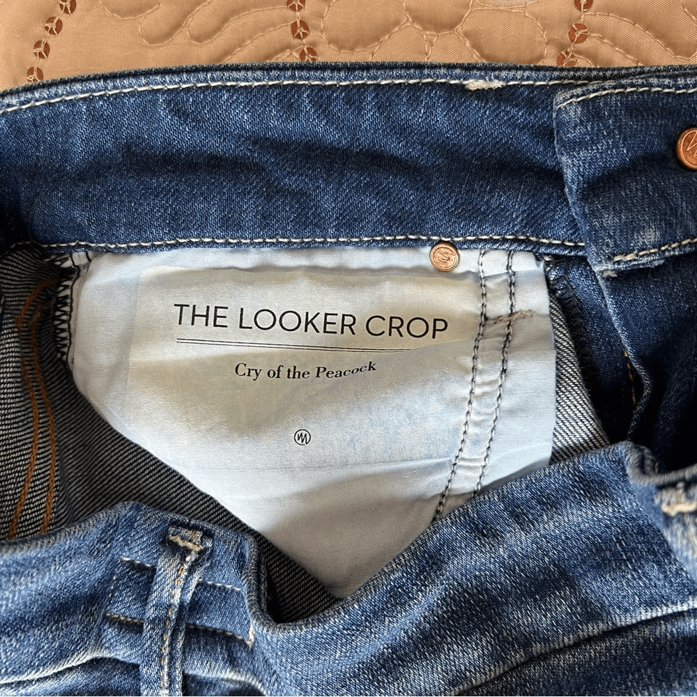MOTHER The Looker Crop Jeans Size 25 Cry Of The Peacock
