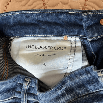 MOTHER The Looker Crop Jeans Size 25 Cry Of The Peacock