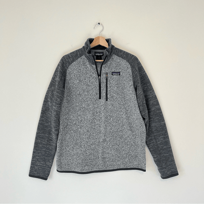 Patagonia Men's Better Sweater 1/4-Zip Fleece Size XL Gray