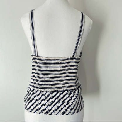 Anthropologie Tiny Avril Embroidered Striped Knit Halter Top Size Medium