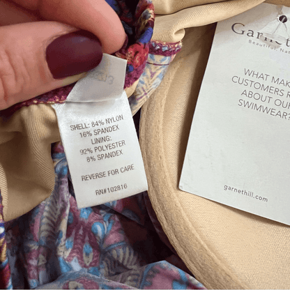 Garnet Hill Strapless One Piece Swimsuit NEW Size 12