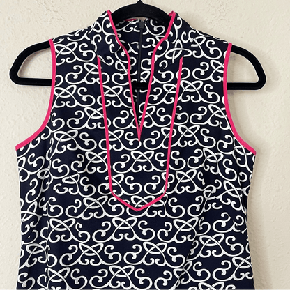 Vince Camuto Sleeveless Printed Mini Sheath Dress Size 2