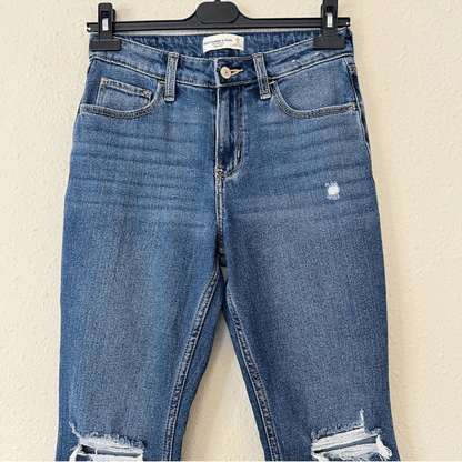 Abercrombie & Fitch The Skinny High Rise Jeans Size 25 Medium Wash