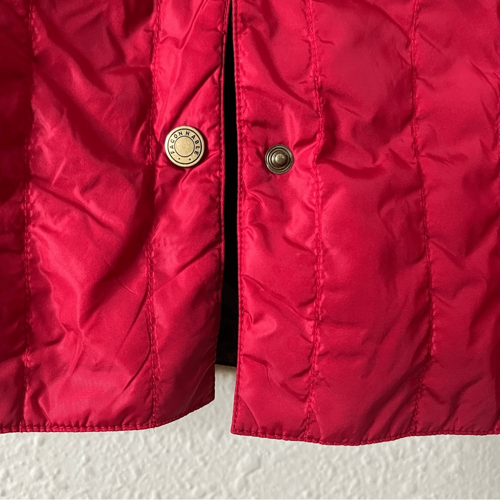 Faconnable Lightweight Quilted Jacket in Red Size Medium