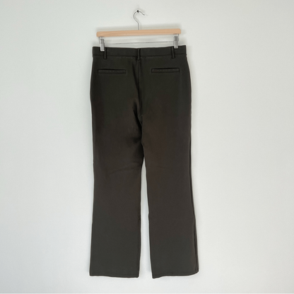 Quince Olive Green Ultra Stretch Ponte Bootcut Pull On Pants Size Large Petite