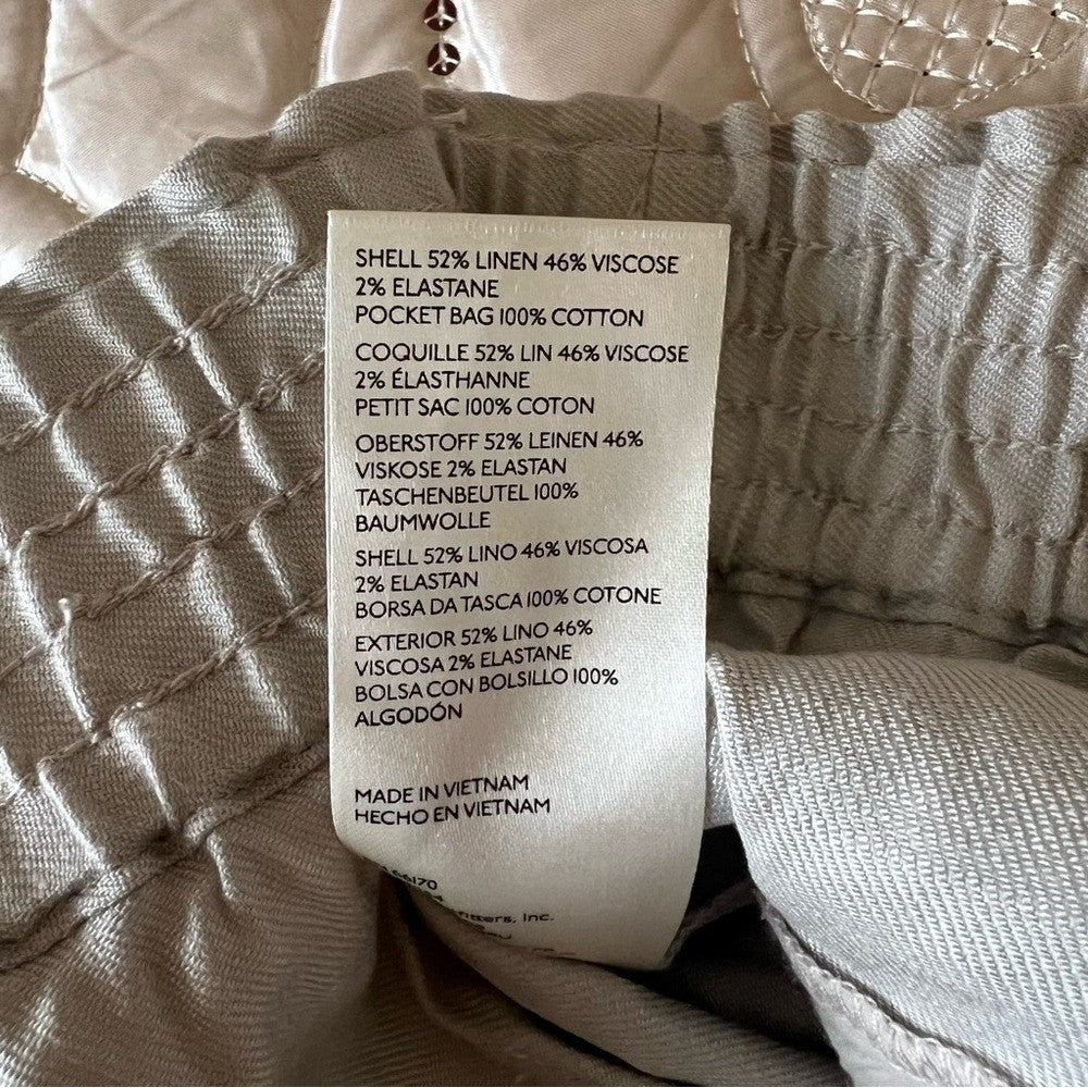 Anthropologie Maeve Linen A-Line Shorts in Stone NEW Size XL