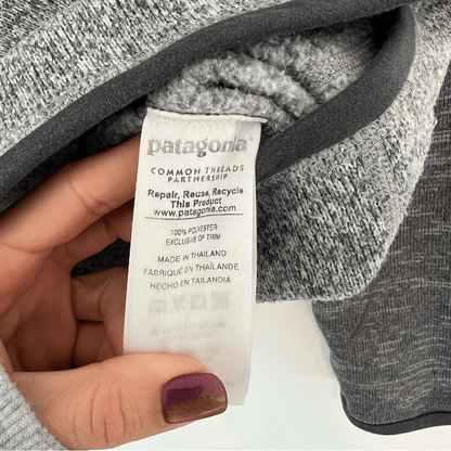 Patagonia Men's Better Sweater 1/4-Zip Fleece Size XL Gray