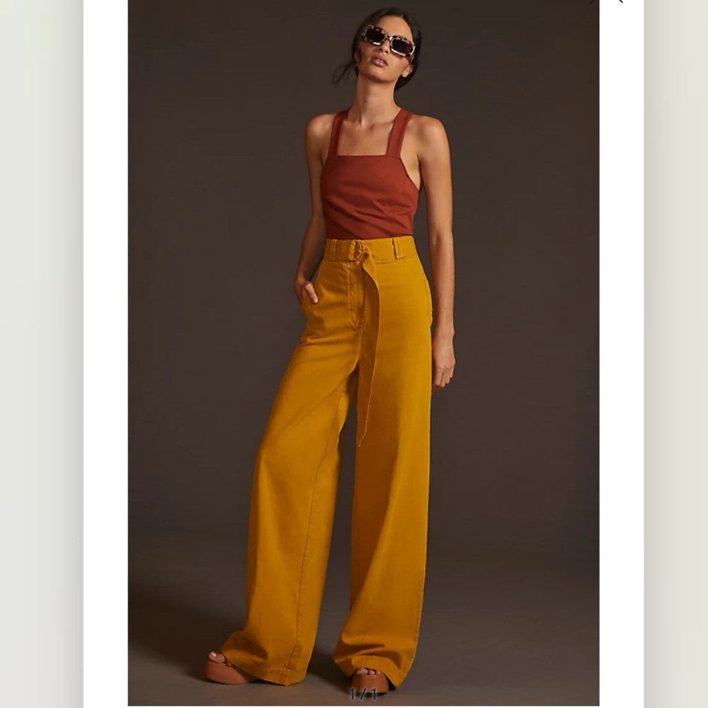 Anthropologie Essentiel Antwerp Wide-Leg Beach Pants NEW Size 10