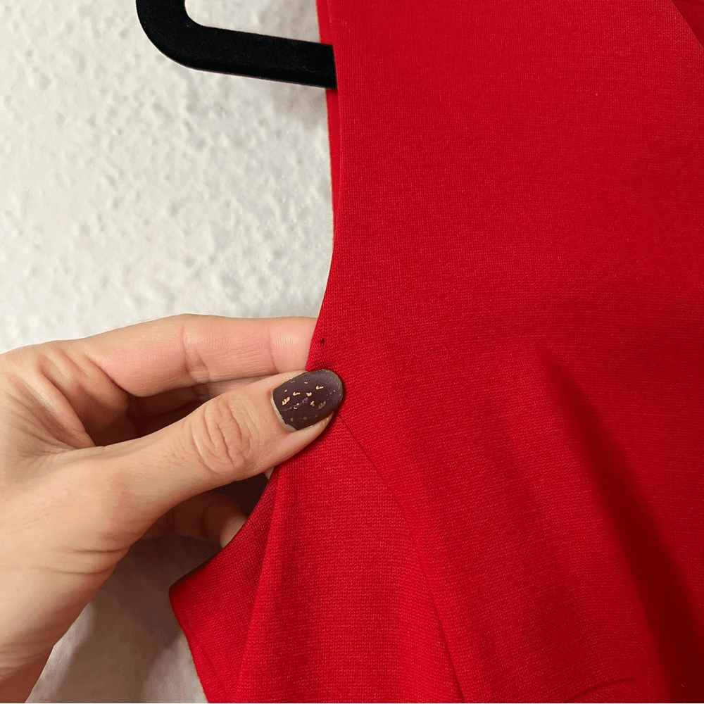 TALBOTS Red Sleeveless Ponte Sheath Dress Size 6