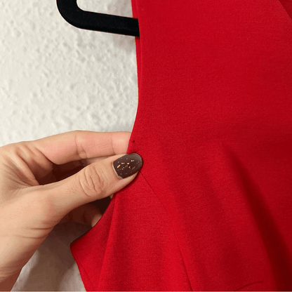TALBOTS Red Sleeveless Ponte Sheath Dress Size 6