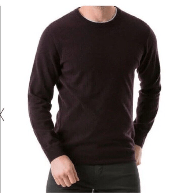 Rodd & Gunn Men's  Wool & Cashmere Crewneck Sweater in Chocolate Brown Size 2XL