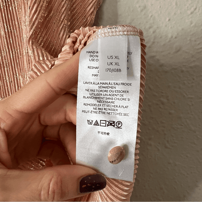 Anthropologie Vickie Pink Metallic Halter Top NEW Size XL