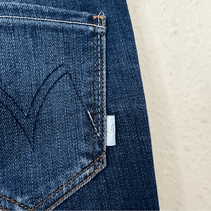 MOTHER The Looker Crop Jeans Size 25 Cry Of The Peacock