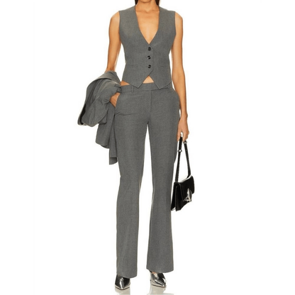 RONNY KOBO 90's Trouser Dress Pants in Grey NEW Size Small Low Rise Y2K 90s