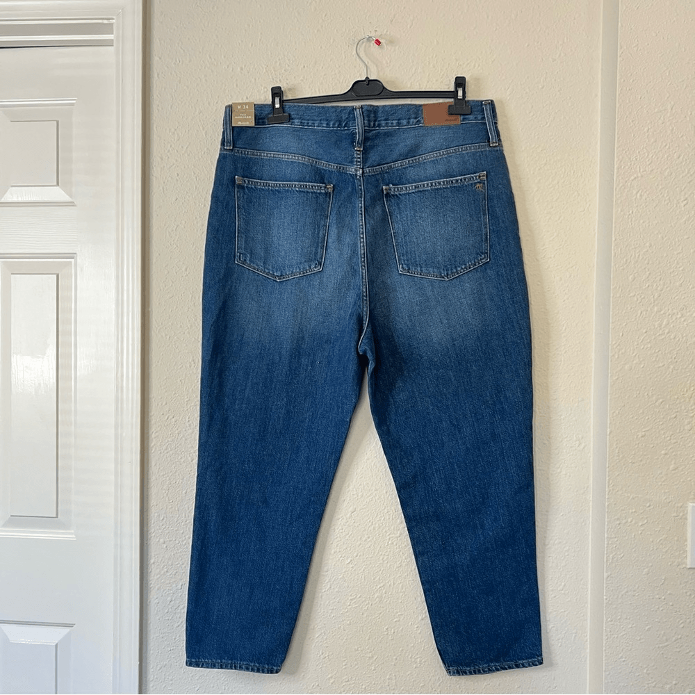 Madewell High Rise The Mom Jean NEW Size 34 Medium Wash