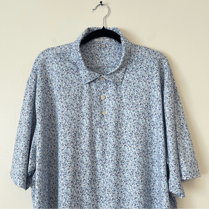 Peter Millar Dazed & Transfused Printed Tech Jersey Golf Polo Shirt Size XXL