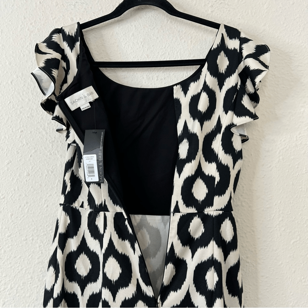 Sachin + Babi Ayran Midi Sequin Tassel Cocktail Dress NEW Size 4 (FLAWED)