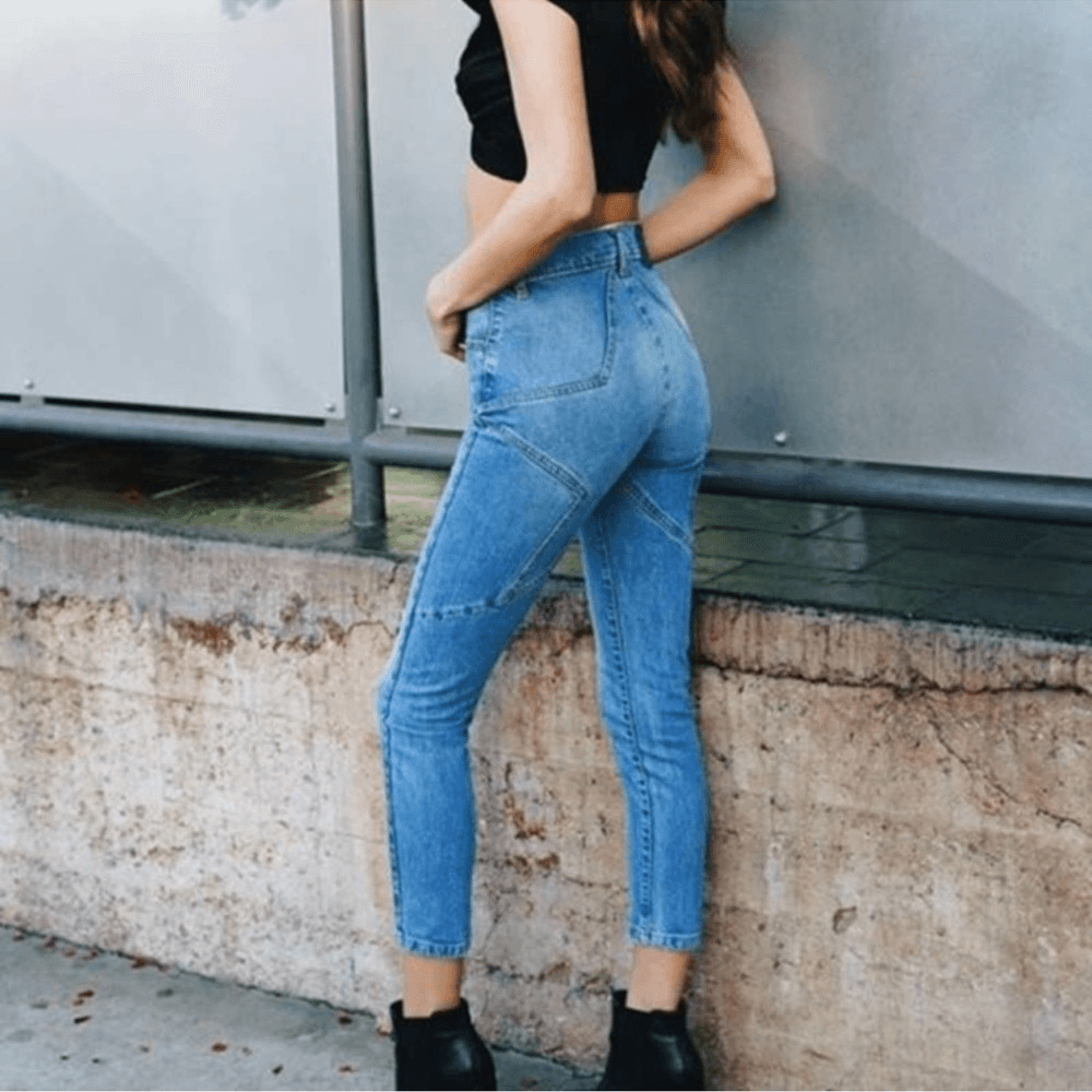 Revice High Rise Star Venus Crop Jeans Medium Wash Size 27