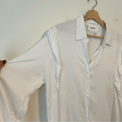 BA&SH Alia Lady Shirt in Ecru / Off White Long Sleeve Size Large US 8