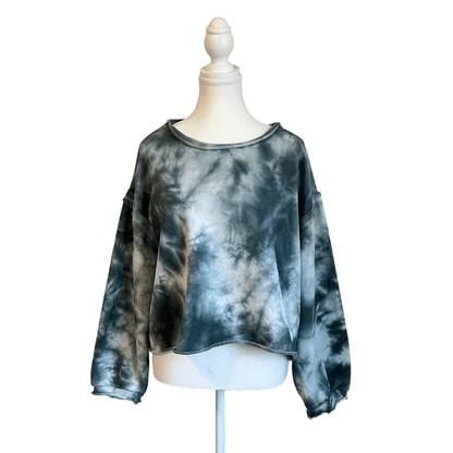 POL Tie Dye Cropped Oversized Sweatshirt Size Large