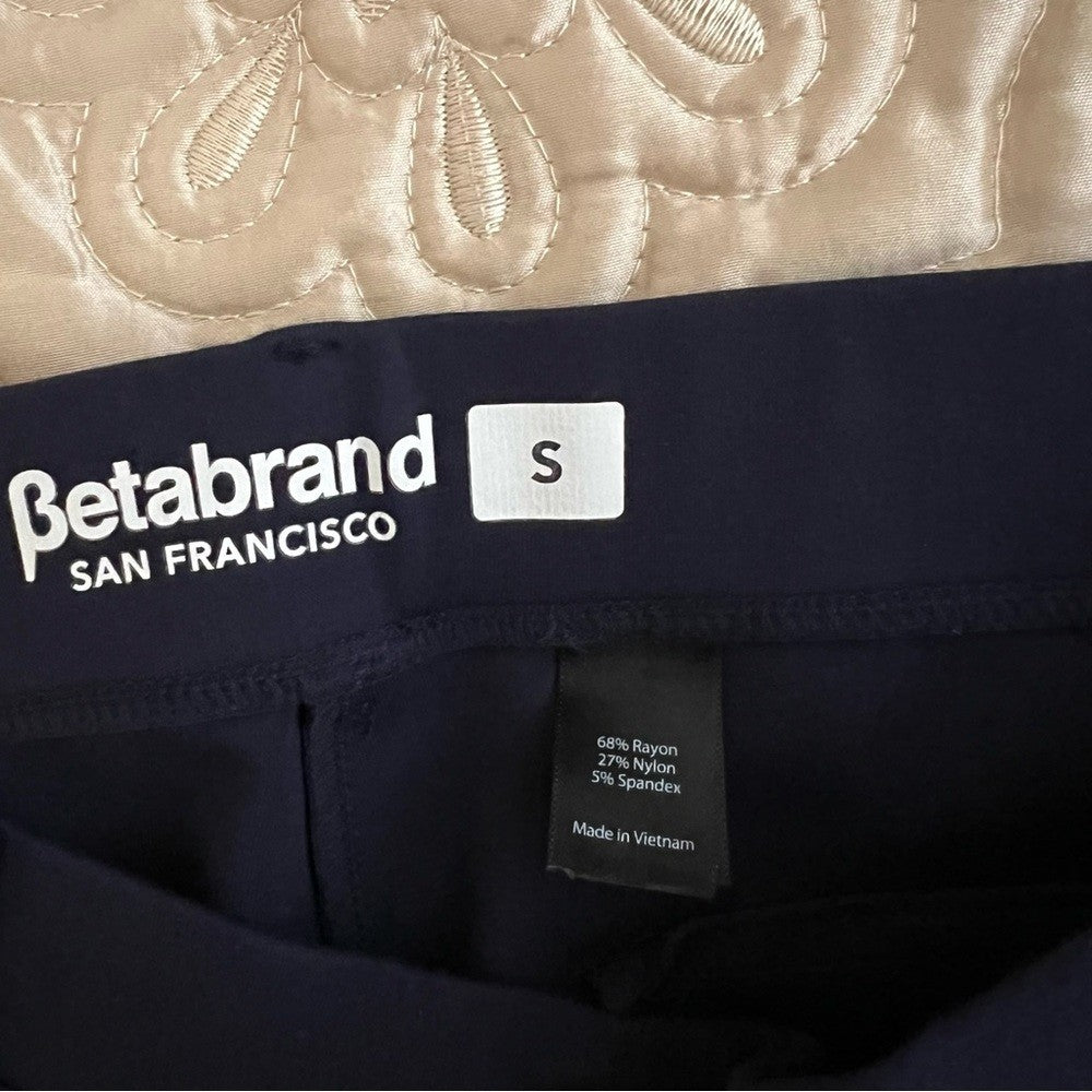 Betabrand Navy Blue Classic Skinny Leg Yoga Dress Pants Women's Size Small