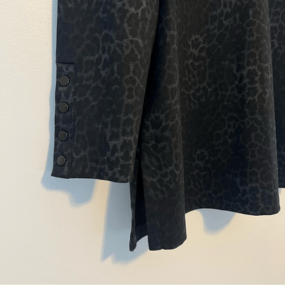 Chico's Leopard Print Ponte Knit Tunic Top Size Medium