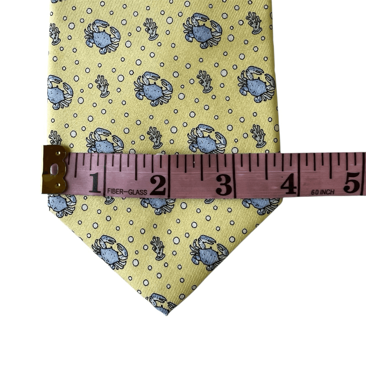 Vineyard Vines Neck Tie Silk Yellow Crab Under The Sea Preppy Mens