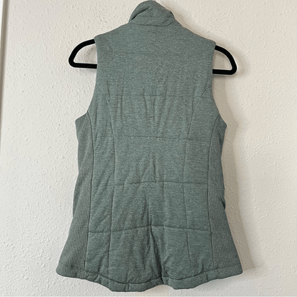 Athleta Jasper Green Zipper Closure Puffer Vest Women’s Size Small