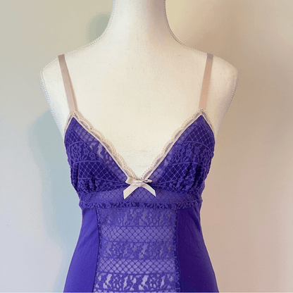 Victoria’s Secret Lace Slip Dress in Purple Size Medium