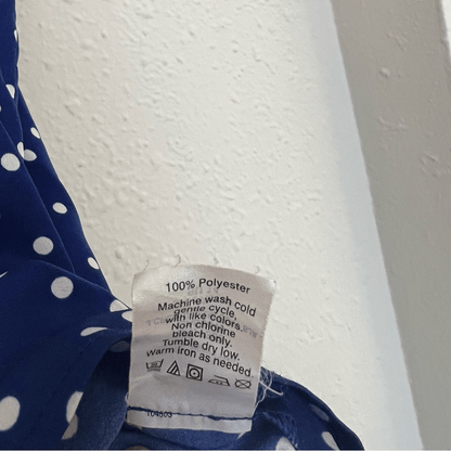 J. Crew Polka Dot Tie Ruffle Sleeveless Top Navy Blue Size 2