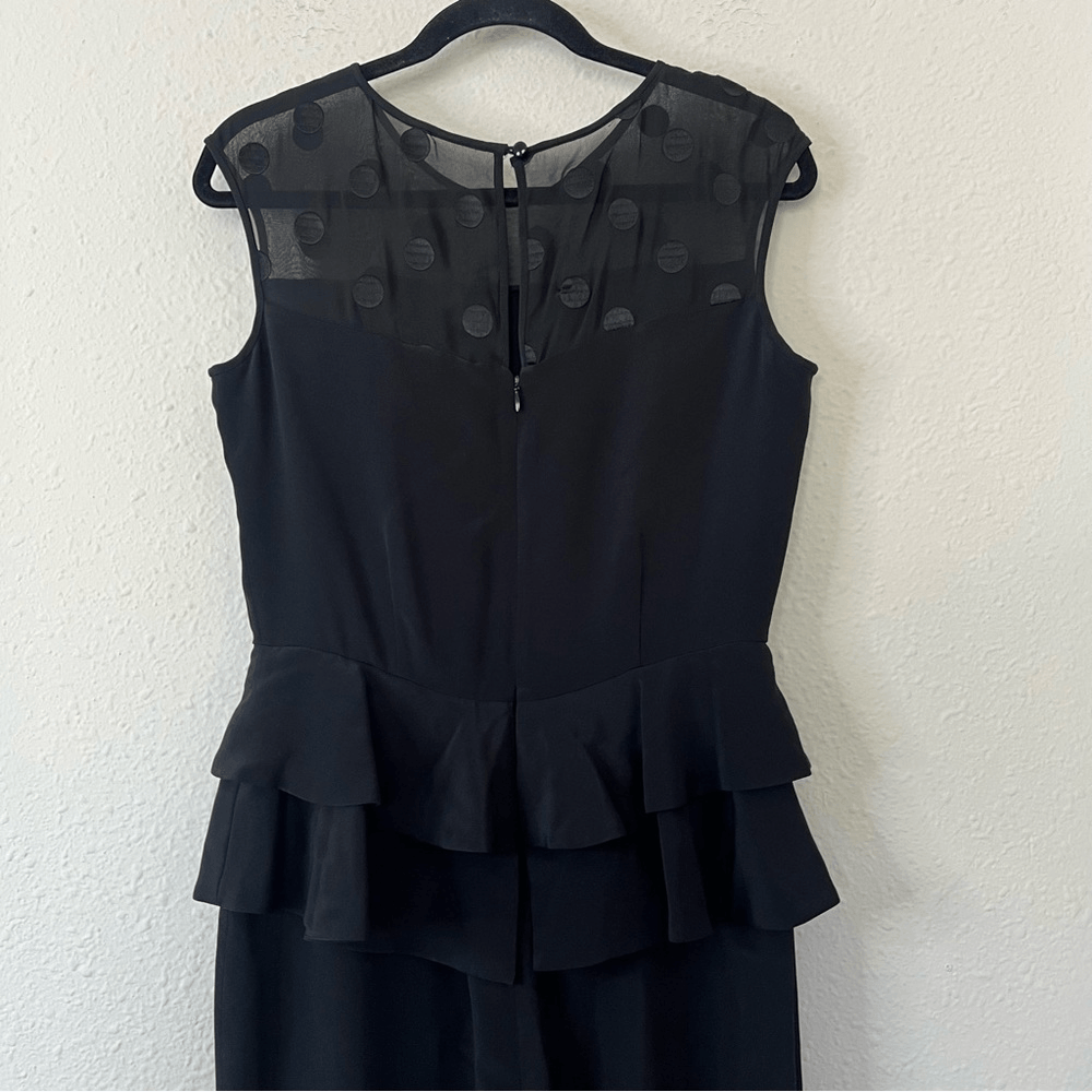 Kate Spade Mademoiselle Sleeveless Black Peplum Jumpsuit NEW Size 6