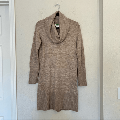 Anthropologie Sonoran Wool Cashmere Blend Cowl Neck Sweater Dress Size Small