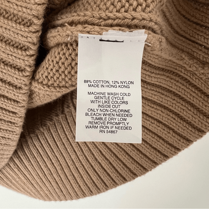 Express Cable Knit V-Neck Sweater in Tan NEW Size Large