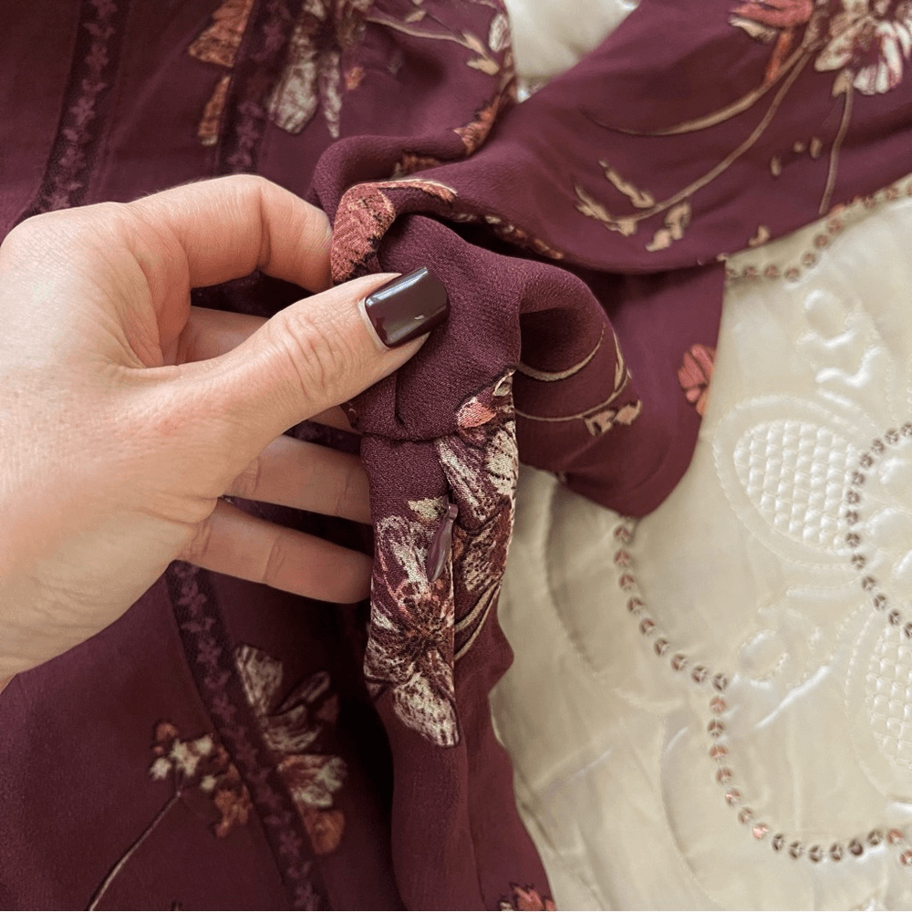 ATSR The Label Kirsten Floral Mini Dress A-Line Fit & Flare Size S Long  Sleeve