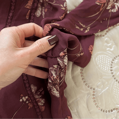 ATSR The Label Kirsten Floral Mini Dress A-Line Fit & Flare Size S Long  Sleeve