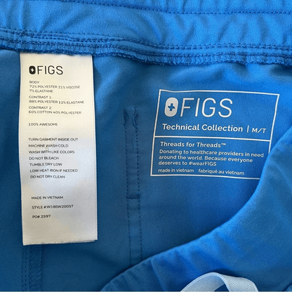Figs Zamora Jogger Scrub Pants in Blue Size M Tall